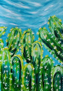 Painting, Cactus in the sun, Natalya Mougenot