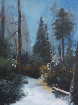 Painting, Just follow the lights, Roeland Kneepkens
