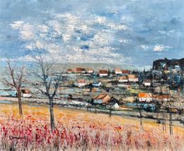 Gemälde, Le pré en fleurs devant Le Ruel réf : CPBD1092, Lucien Gondret