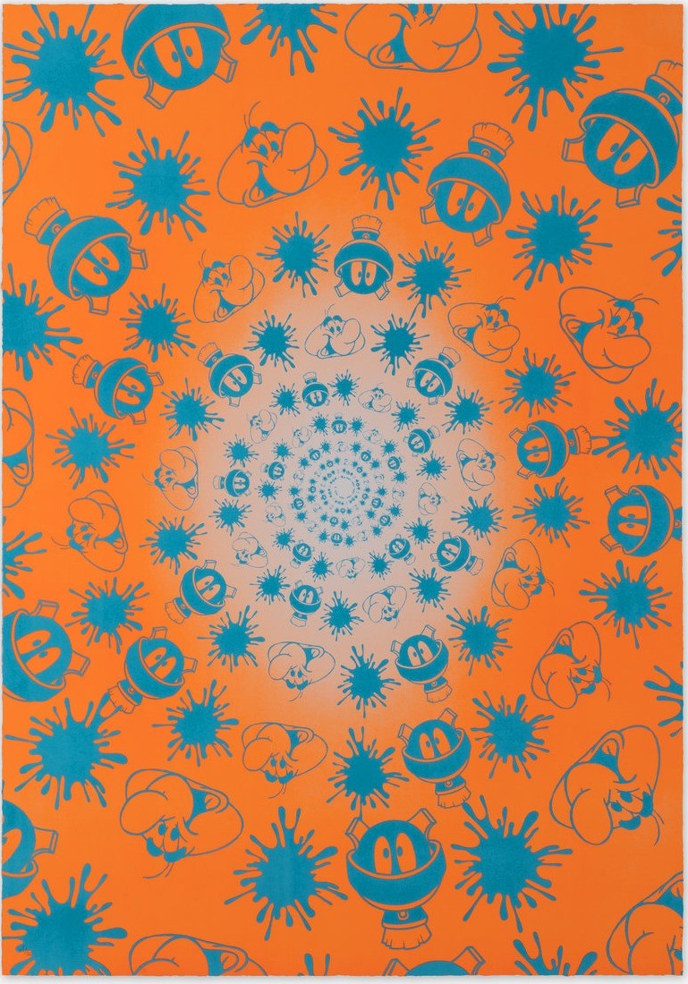 John M Armleder, No Stain, No Gain (Orange & Blue Edition) John M Armleder, No Stain, No Gain (Orange & Blue Edition)