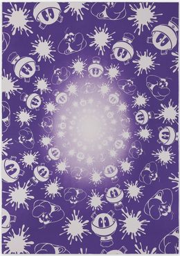 Print, No Stain, No Gain (Purple & White Edition), John M Armleder