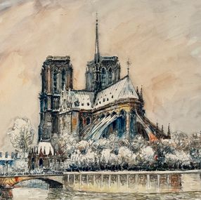 Gemälde, La cathédrale Notre Dame réf : CPBD1167, Frank Will