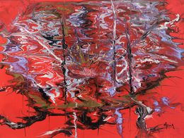 Peinture, Eclats de joie - Explosion graphique - série Energie, Moniq