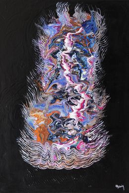 Peinture, Lueur - Flamme colorée - série Energie, Moniq