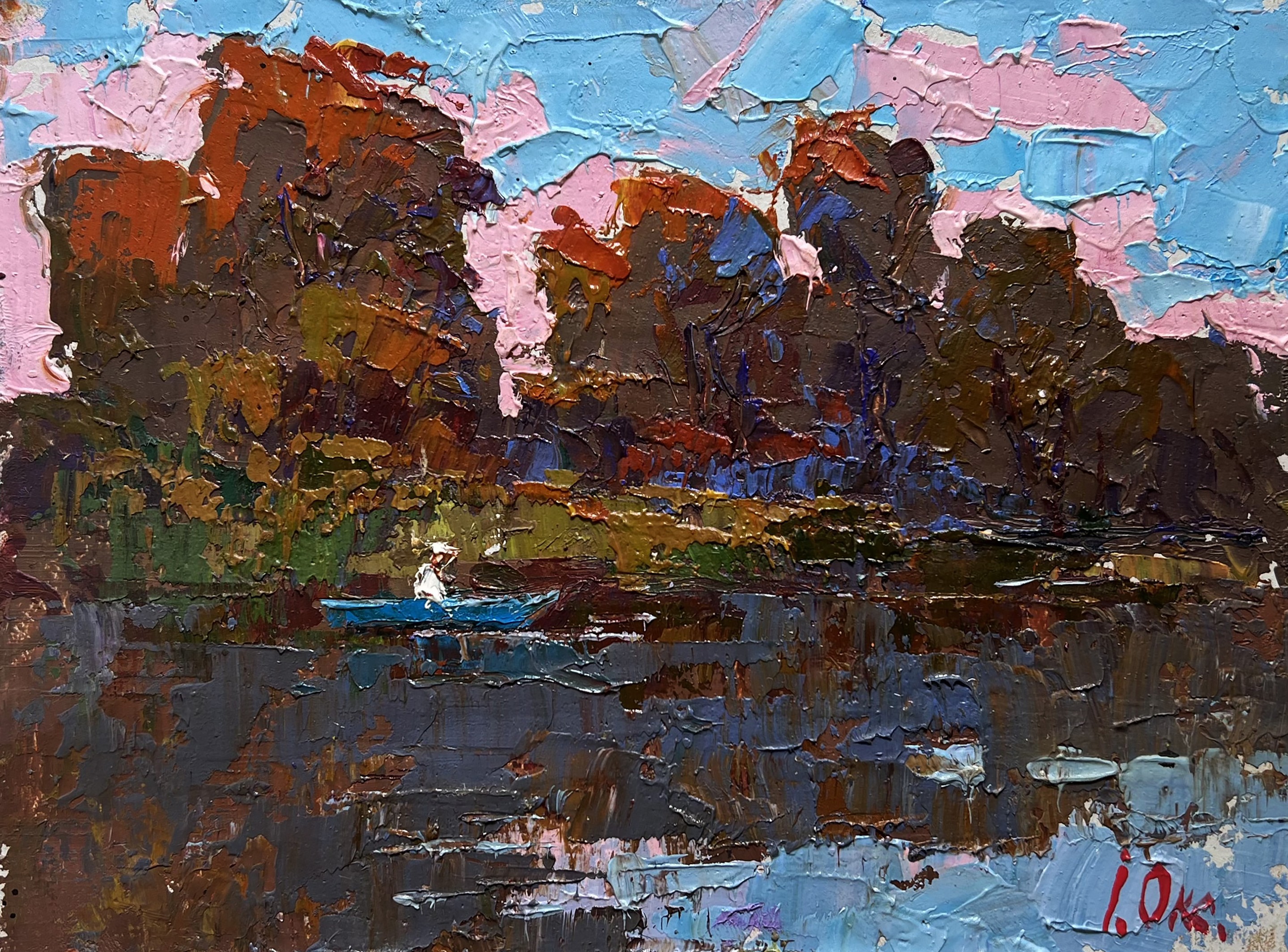 Oksana Ivanyuk, Evening river landscape Oksana Ivanyuk, Evening river landscape