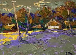 Gemälde, Overlooking the village, Oksana Ivanyuk