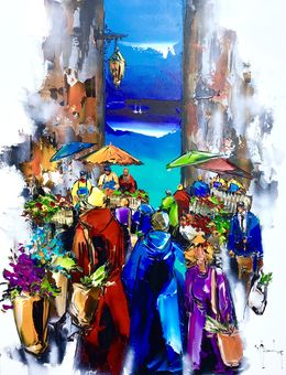 Peinture, Le marché de la côte, Christof Monnin