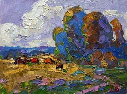 Gemälde, In the autumn meadows, Ivanyuk Oleksiy