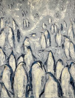 Gemälde, La Famille des Manchots, ShuJie Wang