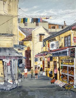 Gemälde, Suzhou old town street, ShuJie Wang