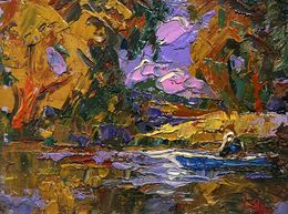 Gemälde, Solitude in nature, Ivanyuk Oleksiy