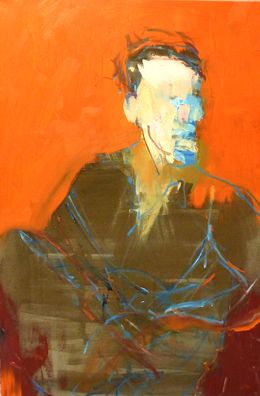 Painting, Hommage an Francis Bacon - orange, Mila Veljac'a