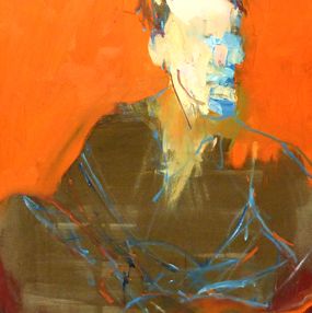 Painting, Hommage an Francis Bacon - orange, Mila Veljac'a