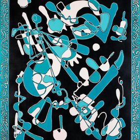 Gemälde, Bleu Obscur, Lionel Catanzano