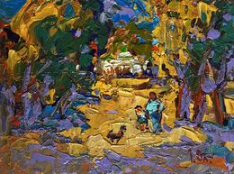Gemälde, Alley in the autumn park, Ivanyuk Oleksiy