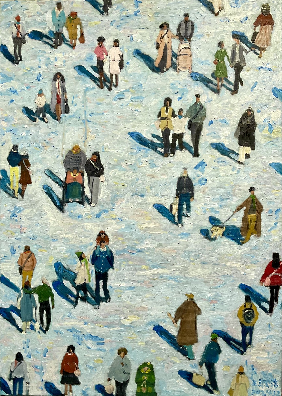 ShuJie Wang, Promeneurs dans la neige ShuJie Wang, Promeneurs dans la neige