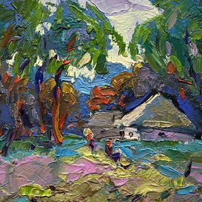 Painting, Early morning in the village, Oksana Ivanyuk