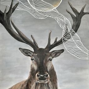 Peinture, Deer is Gorgeus, Alla Meleschenko