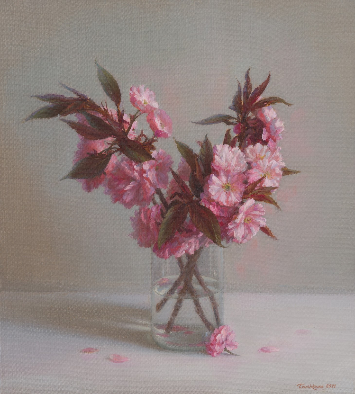 Irina Trushkova, Japanese cherry. Original oil painting Irina Trushkova, Japanese cherry. Original oil painting