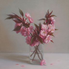 Gemälde, Japanese cherry. Original oil painting, Irina Trushkova