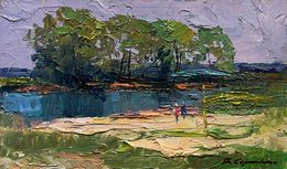 Peinture, On the golden shore, Boris Serdyuk