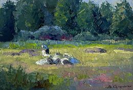 Painting, Preparing for winter, Boris Serdyuk