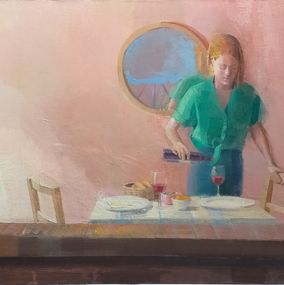 Gemälde, The rear window, Alejandra Caballero