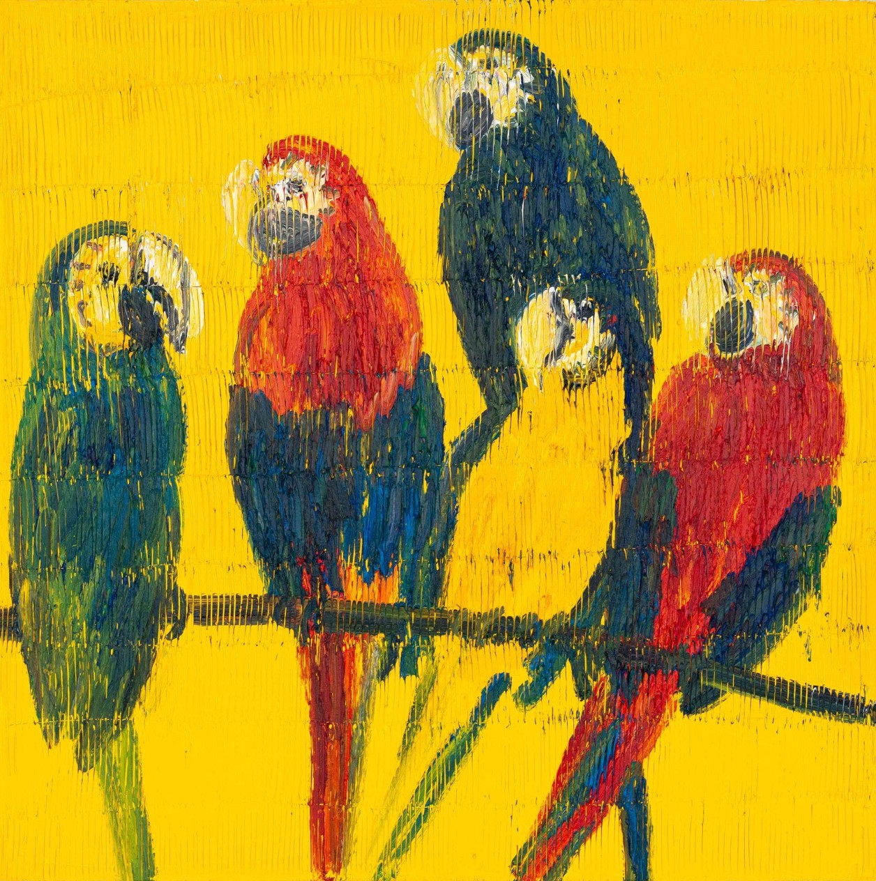 Hunt Slonem, Macaws Studio Study Hunt Slonem, Macaws Studio Study