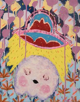 Peinture, Ghost abduction under the crying balloons, Adam Handler