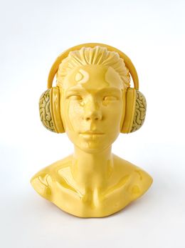 Sculpture, Brain beats. Yellow, Emilio Garcia