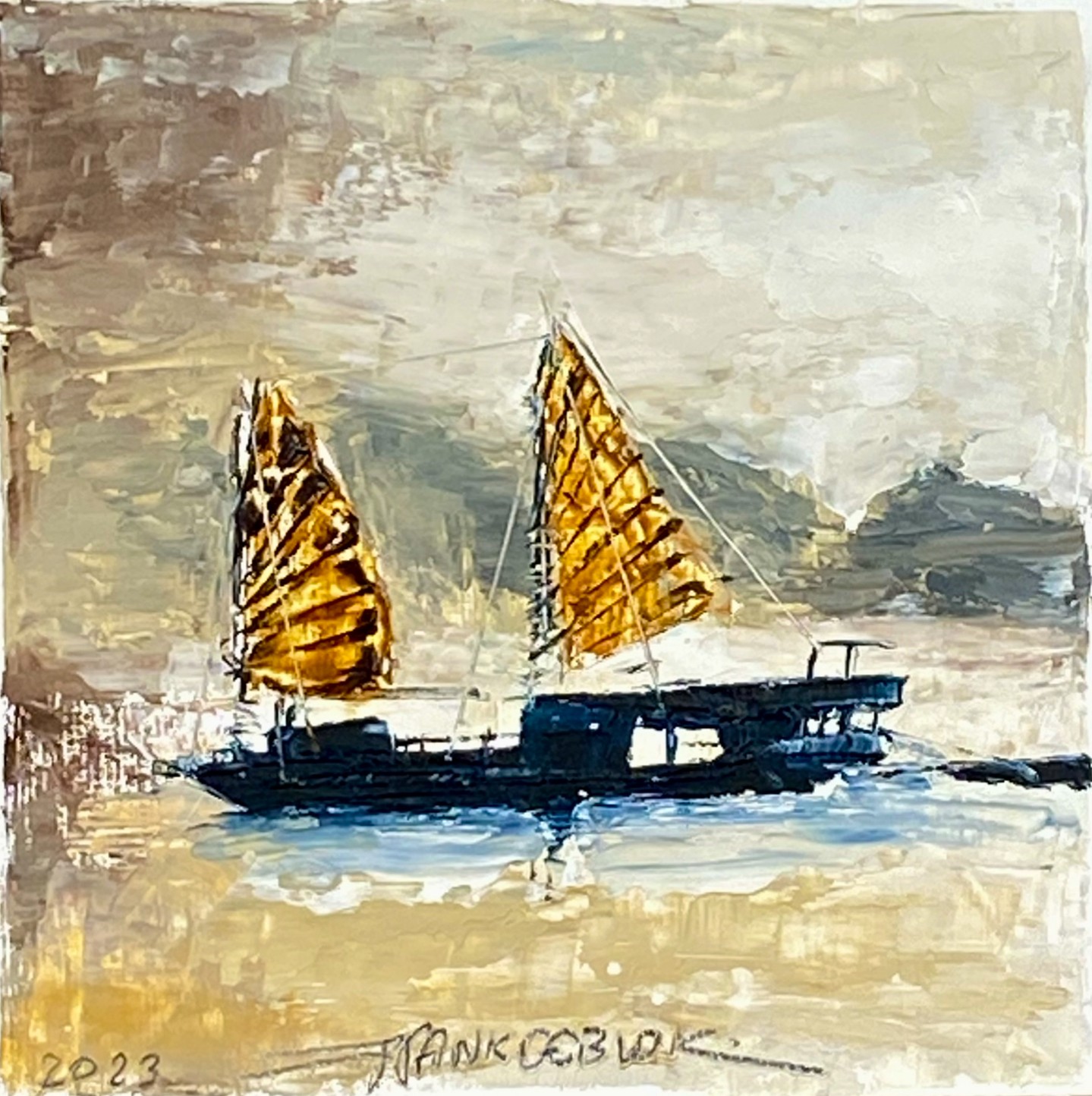 Frank De Blok, Une Jonque sur le Lac TaiHu - Jiangsu, Chine Frank De Blok, Une Jonque sur le Lac TaiHu - Jiangsu, Chine