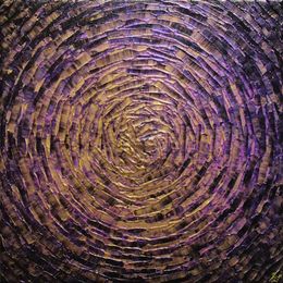 Gemälde, Éclat concentrique doré spirituel, Jonathan Pradillon
