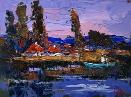 Gemälde, Swimming on the lake, Oksana Ivanyuk