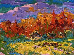 Gemälde, Autumn in the mountains, Ivanyuk Oleksiy