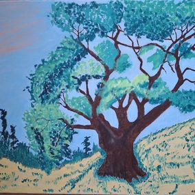 Gemälde, L'arbre, Aline Pouget