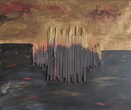 Gemälde, Paysage Urbain abstrait, Safia Wosth