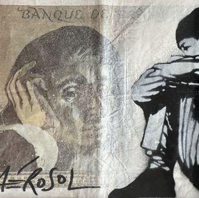 Fine Art Drawings, Siiting Kids sur billet de 500 F, Jef Aérosol
