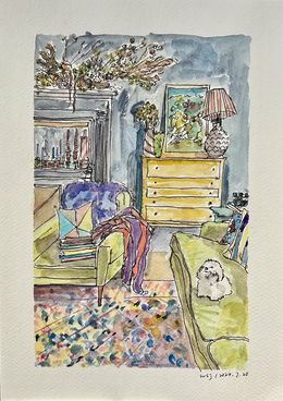 Gemälde, Chez Moi avec Henry, mon chien, ShuJie Wang