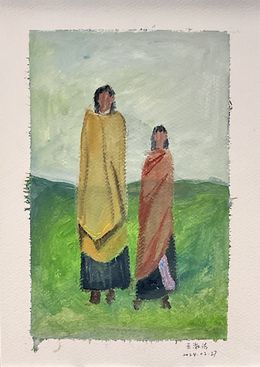 Gemälde, Deux jeunes femmes, ShuJie Wang