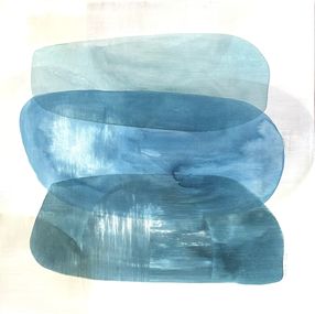 Gemälde, Abstrait Blue instant I, Carla De Leenie