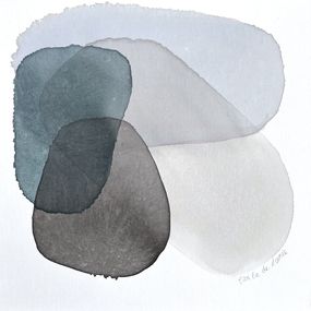 Gemälde, Layers of gray II, Carla De Leenie