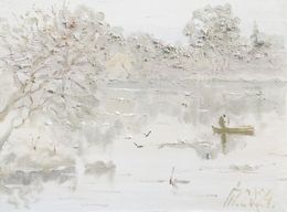 Peinture, Morning on the lake, Ivan Pylypenko