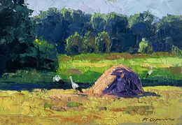 Painting, The storks have arrived, Boris Serdyuk