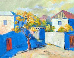 Peinture, Sunlit Village Courtyard, Arto Mkrtchyan