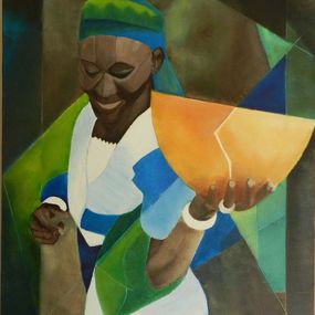 Gemälde, Burkina blue, Françoise Souriau