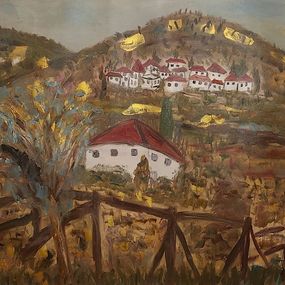 Gemälde, Village in Lazio, Dondi Schwartz