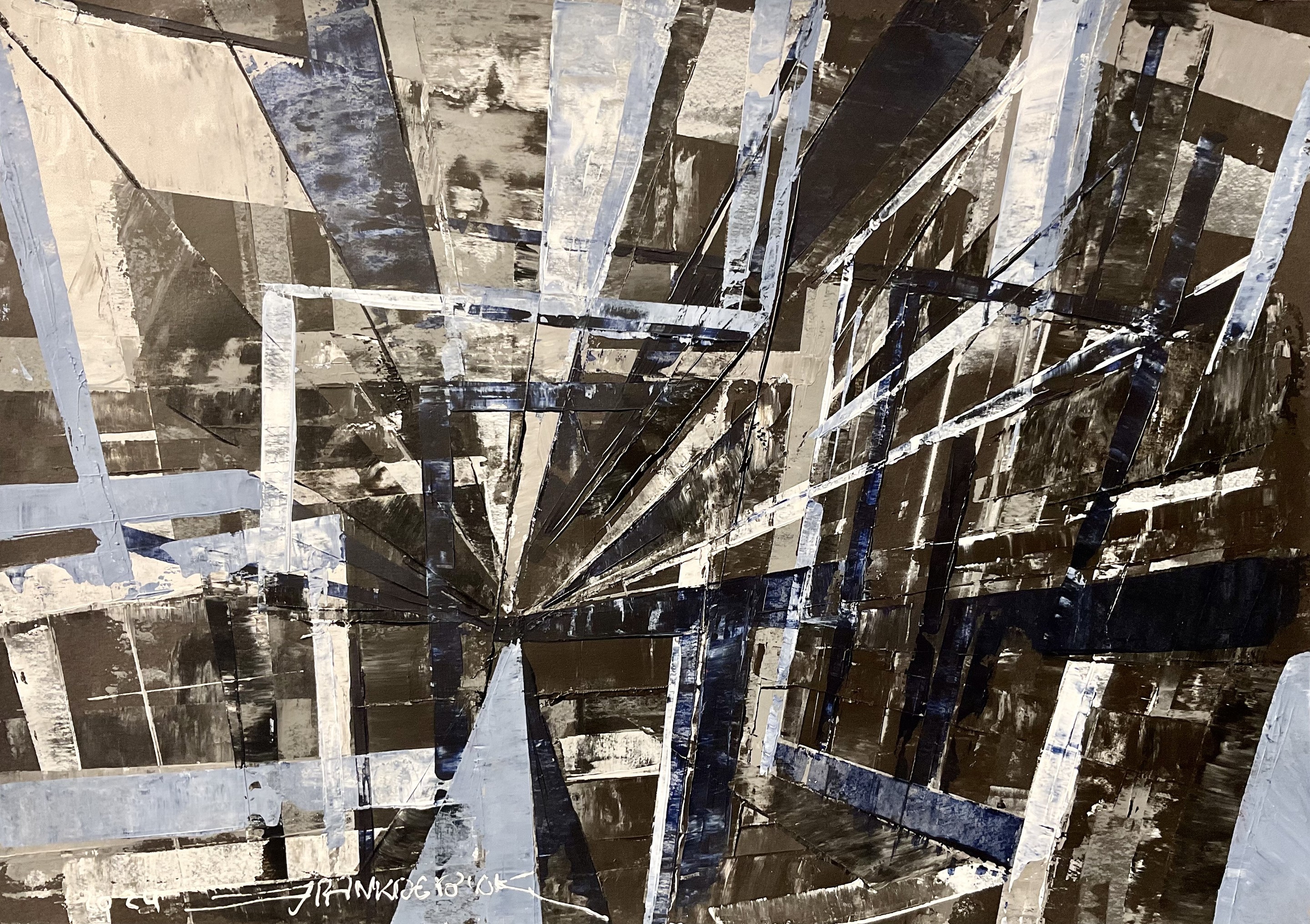 Frank De Blok, Abstract architecture in black and bleu Frank De Blok, Abstract architecture in black and bleu