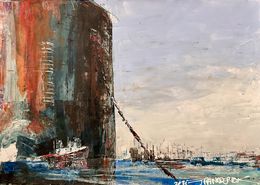 Gemälde, Port pétrolier, Frank De Blok
