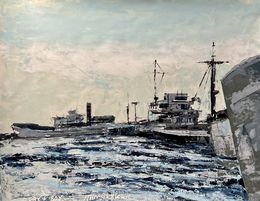 Gemälde, Arromanches 1944, Frank De Blok