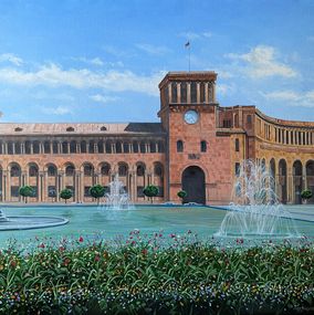 Gemälde, Dancing Fountain of the Square, Stepan Ohanyan